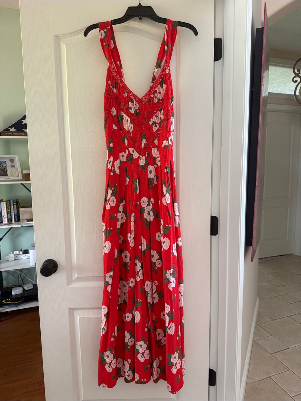 Free People Red Floral Maxi Dress